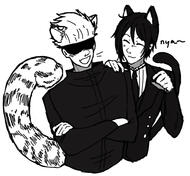 gojo satoru and sebastian michaelis uwu -- monochrome